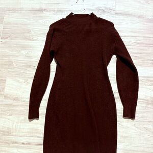 A New Day Black Long Sleeve Mock Neck Sweater Dress